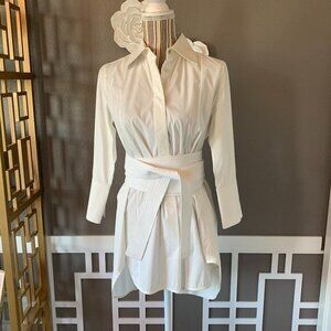 KaufmanFranco Belted Oversized Button Down Shirt